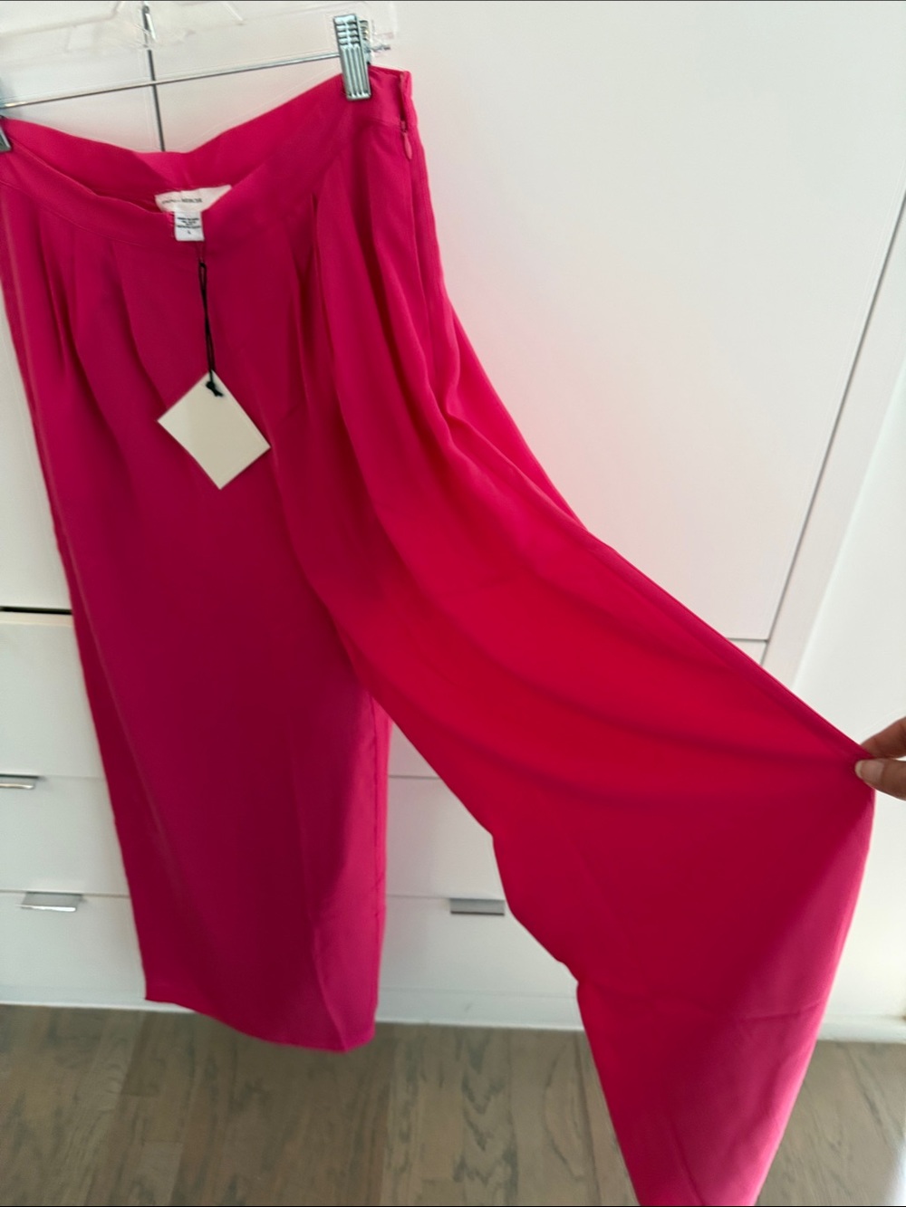 Women's Hot Pink Wide-Leg Dress Pants